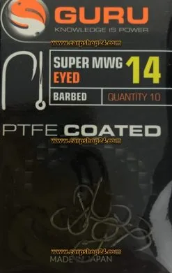 Guru SUPER MWG BARBED EYED - 6 Opties -Hengels Verkoop Guru Super MWG Barbed Eyed Weerhaak Oog Haak 14 GSMWB14 min