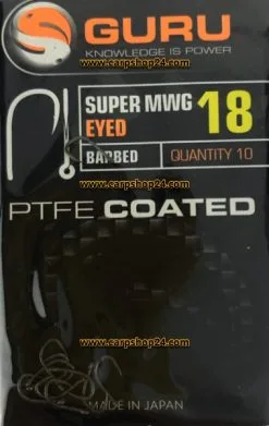Guru SUPER MWG BARBED EYED - 6 Opties -Hengels Verkoop Guru Super MWG Barbed Eyed Weerhaak Oog Haak 18 GSMWB18 min
