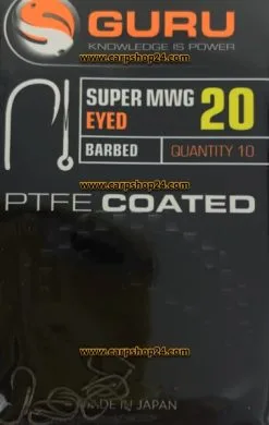 Guru SUPER MWG BARBED EYED - 6 Opties -Hengels Verkoop Guru Super MWG Barbed Eyed Weerhaak Oog Haak 20 GSMWB20 min