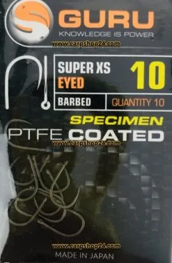 Guru SUPER XS EYED BARBED - 7 Opties -Hengels Verkoop Guru Super XS Eyed Barbed Weerhaak Oog Haak 10 GXSEB10 min