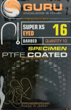 Guru SUPER XS EYED BARBED - 7 Opties -Hengels Verkoop Guru Super XS Eyed Barbed Weerhaak Oog Haak 16 GXSEB16 min
