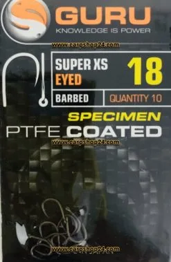 Guru SUPER XS EYED BARBED - 7 Opties -Hengels Verkoop Guru Super XS Eyed Barbed Weerhaak Oog Haak 18 GXSEB18 min