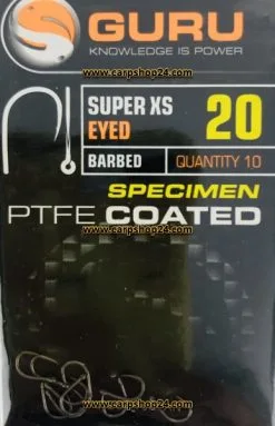 Guru SUPER XS EYED BARBED - 7 Opties -Hengels Verkoop Guru Super XS Eyed Barbed Weerhaak Oog Haak 20 GXSEB20 min