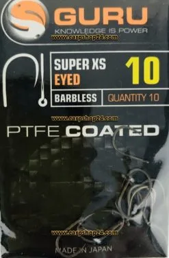 Guru SUPER XS EYED BARBLESS - 7 Opties -Hengels Verkoop Guru Super XS Eyed Barbless Oog Weerhaakloos Haak 10 GXSE10 min
