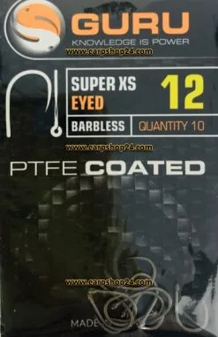 Guru SUPER XS EYED BARBLESS - 7 Opties -Hengels Verkoop Guru Super XS Eyed Barbless Oog Weerhaakloos Haak 12 GXSE12 min