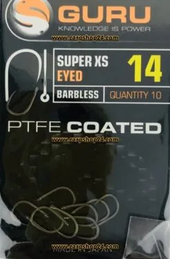 Guru SUPER XS EYED BARBLESS - 7 Opties -Hengels Verkoop Guru Super XS Eyed Barbless Oog Weerhaakloos Haak 14 GXSE14 min