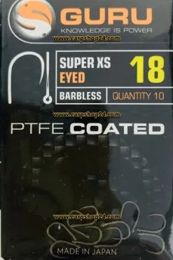 Guru SUPER XS EYED BARBLESS - 7 Opties -Hengels Verkoop Guru Super XS Eyed Barbless Oog Weerhaakloos Haak 18 GXSE18 min