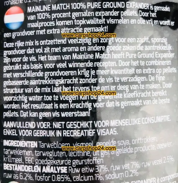 Mainline MATCH 100% PURE GROUND EXPANDER 1kg 2 Mainline MATCH 100% PURE GROUND EXPANDER 1kg - Afbeelding 2