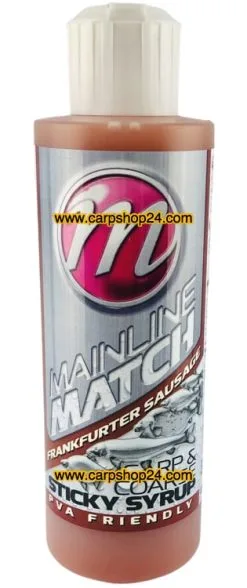 Mainline MATCH CARP & COARSE STICKY SYRUP 250ml -Hengels Verkoop Mainline Match Carp Coarse Sticky Syrup 250ml Frankfurter Sausage MM2709 min