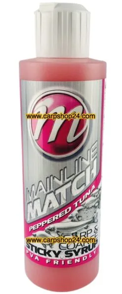 Mainline MATCH CARP & COARSE STICKY SYRUP 250ml -Hengels Verkoop Mainline Match Carp Coarse Sticky Syrup 250ml Peppered Tuna MM2708 min