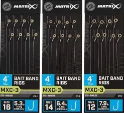 Matrix MXC-3 BAIT BAND RIGS EYED BARBLESS 4" - 10cm - 3 Opties
