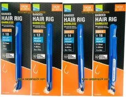 Preston KKH-B BANDED HAIR RIG BARBLESS 10CM - 4 Opties