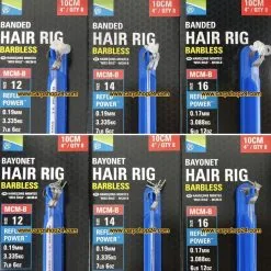 Preston MCM-B BANDED & BAYONET HAIR RIG BARBLESS 10cm - 6 Opties