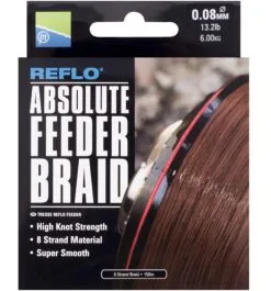 Preston REFLO ABSOLUTE FEEDER BRAID 150m 11 Preston REFLO ABSOLUTE FEEDER BRAID 150m -Hengels Verkoop Preston Reflo Absolute Feeder Braid Gevlochten Draad 008mm 150m P0280003 1 min