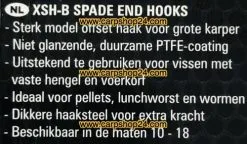Preston XSH-B SPADE END BARBLESS -Hengels Verkoop Preston XSH B Spade End Barbless Haaken Weerhaakloos Bled 1 min