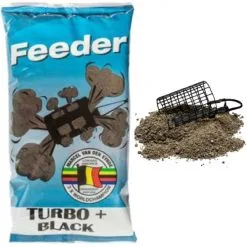 Van Den Eynde FEEDER TURBO+ 1kg -Hengels Verkoop Van Den Eynde Turbo Zwart 30030 min