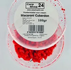 Carpshop24 MACARONI / SWEET PASTE ELBOWS 100g - COLORED & FLAVOURED -Hengels Verkoop carpshop24 macaroni sweet paste elbows cuberdon rood min