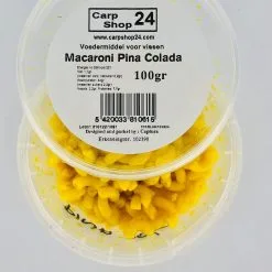 Carpshop24 MACARONI / SWEET PASTE ELBOWS 100g - COLORED & FLAVOURED -Hengels Verkoop carpshop24 macaroni sweet paste pina colada geel elbows min