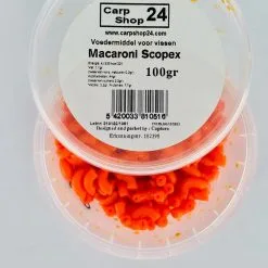 Carpshop24 MACARONI / SWEET PASTE ELBOWS 100g - COLORED & FLAVOURED -Hengels Verkoop carpshop24 macaroni sweet paste scopex oranje elbows min