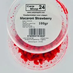 Carpshop24 MACARONI / SWEET PASTE ELBOWS 100g - COLORED & FLAVOURED -Hengels Verkoop carpshop24 macaroni sweet paste strawberry rood elbows min