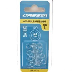 Cresta HOOKABLE BAITBANDS - 3 Opties -Hengels Verkoop cresta hookable bait bands L Large min