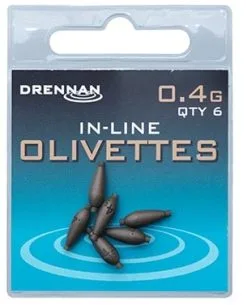 Drennan IN-LINE OLIVETTES -Hengels Verkoop drennan inline oilivettes 04g min