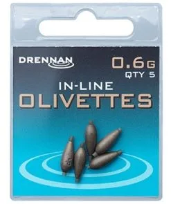 Drennan IN-LINE OLIVETTES -Hengels Verkoop drennan inline oilivettes 06g min