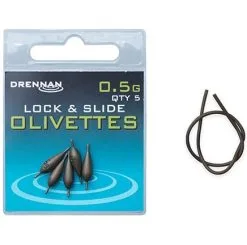 Drennan LOCK & SLIDE OLIVETTES -Hengels Verkoop drennan lock and slide olivettes 0.5g min