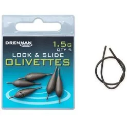 Drennan LOCK & SLIDE OLIVETTES -Hengels Verkoop drennan lock and slide olivettes 1.5g min