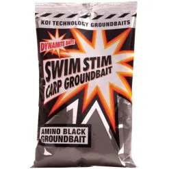 DYNAMITE BAITS SWIM STIM CARP GROUNDBAIT 900g -Hengels Verkoop dynamite baits swim stim carp groundbait amino black grondvoer min
