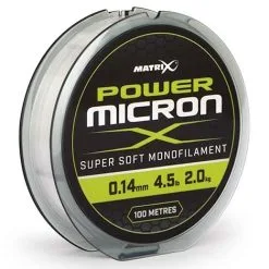 Matrix POWER MICRON 100m - 9 Opties -Hengels Verkoop gml031 matrix power micron nylon 014mm min