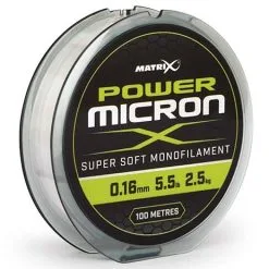 Matrix POWER MICRON 100m - 9 Opties -Hengels Verkoop gml032 matrix power micron nylon 016mm min