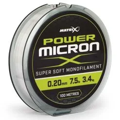Matrix POWER MICRON 100m - 9 Opties -Hengels Verkoop gml034 matrix power micron nylon 020mm min