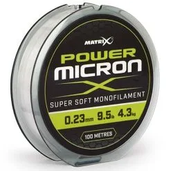 Matrix POWER MICRON 100m - 9 Opties -Hengels Verkoop gml035 matrix power micron nylon 023mm min