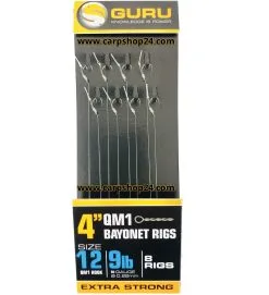 Guru 4" QM1 BAYONET RIGS - 4 Opties 6 Guru 4" QM1 BAYONET RIGS - 4 Opties -Hengels Verkoop guru QM1 bayonet rigs onderlijnen 4 inch haak 12 min
