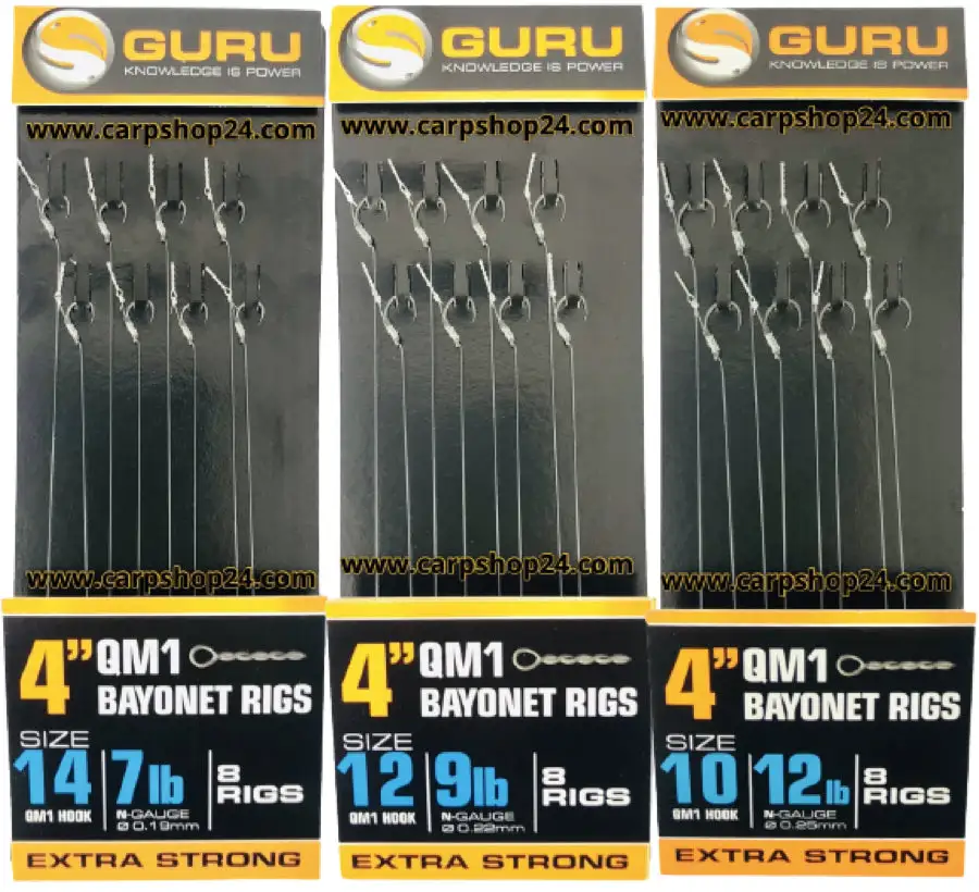 Guru 4" QM1 BAYONET RIGS - 4 Opties 1 Guru 4" QM1 BAYONET RIGS - 4 Opties