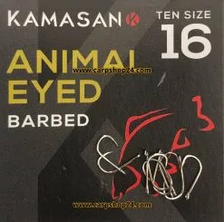 Kamasan ANIMAL EYED BARBEB -Hengels Verkoop kamasan animal eyed barbed vishaak size 16 min