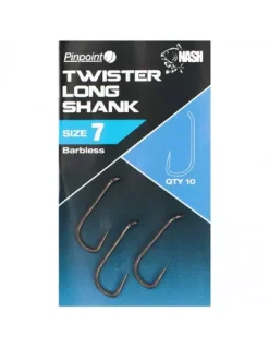 Nash Pinpoint Twister Long Shank Barbless